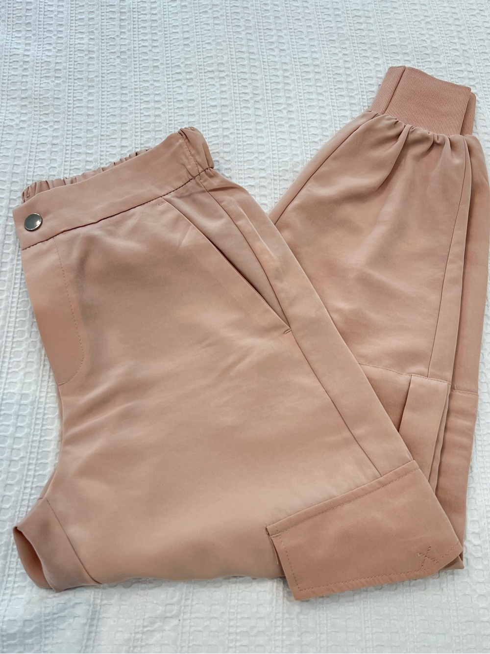 Zara Blush Pink Elastic-Waist Pants